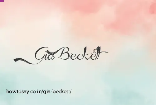 Gia Beckett