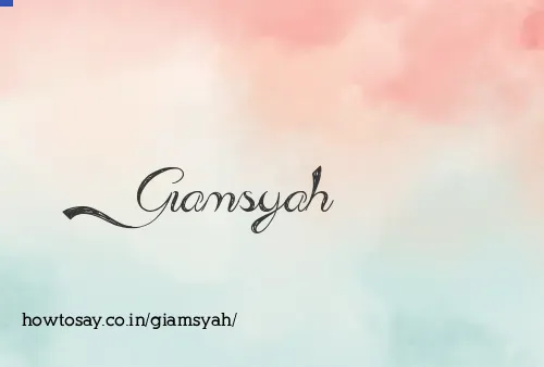 Giamsyah