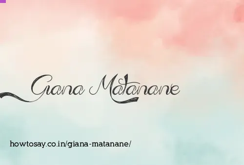 Giana Matanane