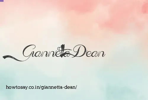 Giannetta Dean