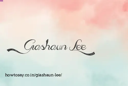 Giashaun Lee