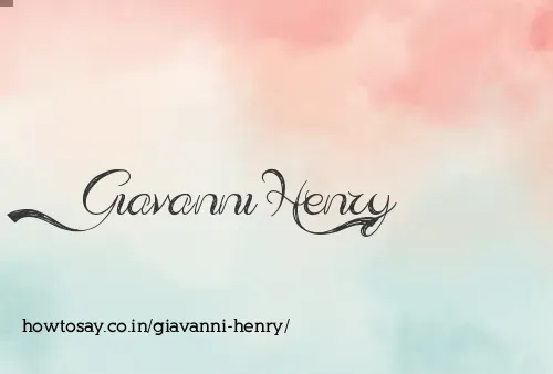 Giavanni Henry