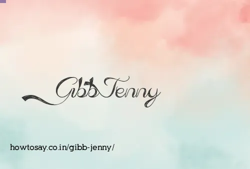 Gibb Jenny