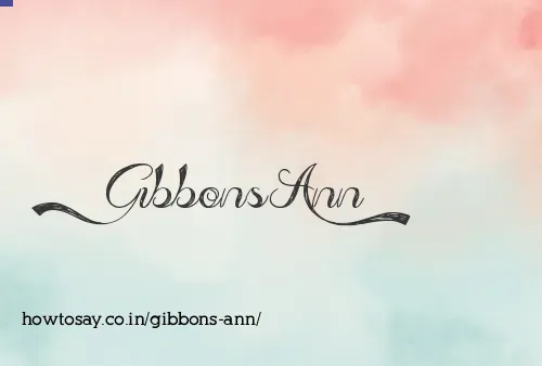 Gibbons Ann