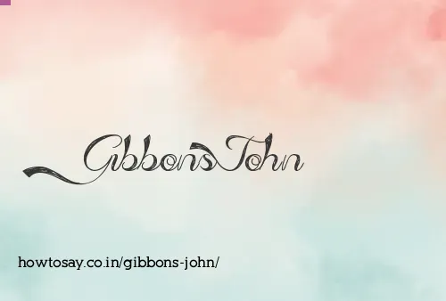 Gibbons John