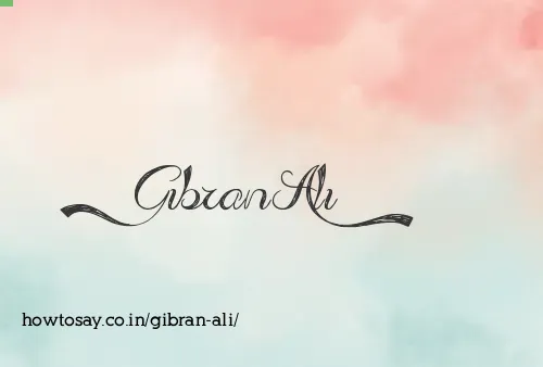 Gibran Ali