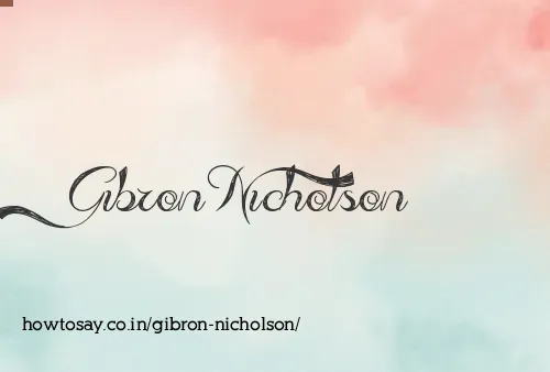 Gibron Nicholson