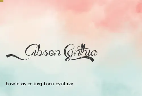 Gibson Cynthia
