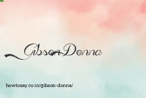 Gibson Donna