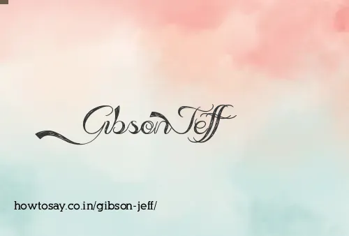 Gibson Jeff