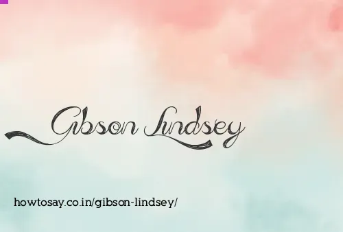 Gibson Lindsey
