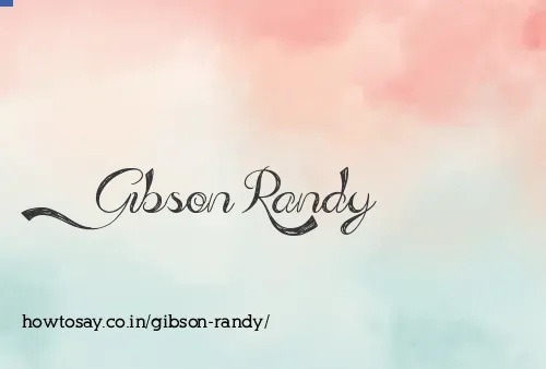 Gibson Randy