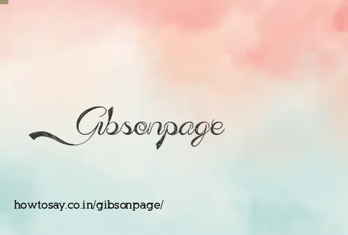 Gibsonpage
