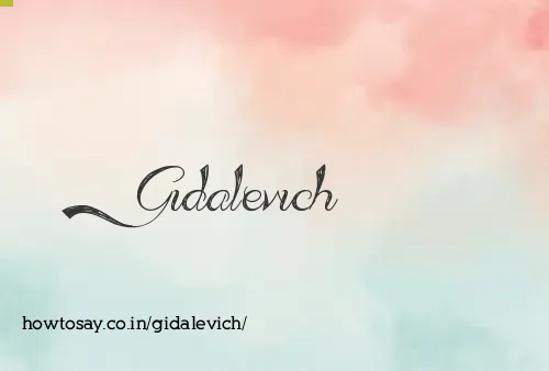 Gidalevich