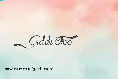 Giddi Oteo