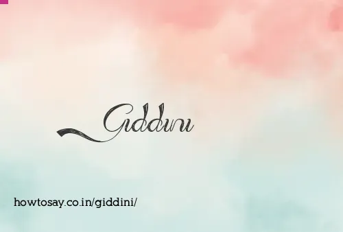 Giddini