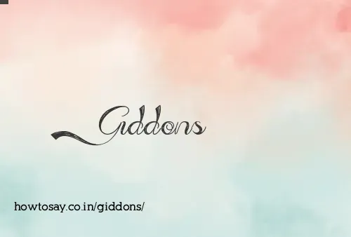 Giddons