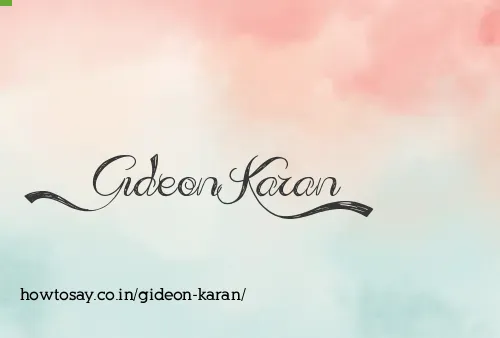 Gideon Karan