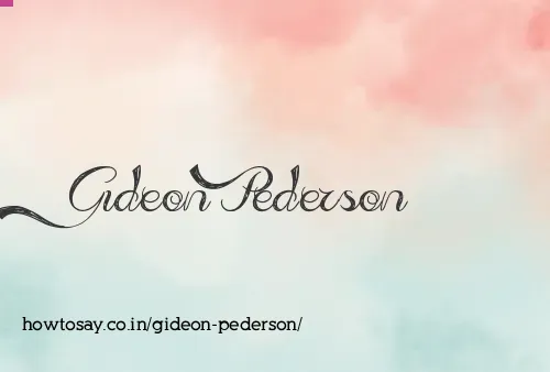 Gideon Pederson