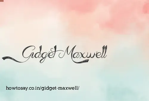 Gidget Maxwell