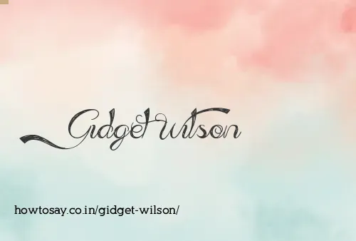 Gidget Wilson