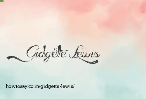 Gidgette Lewis