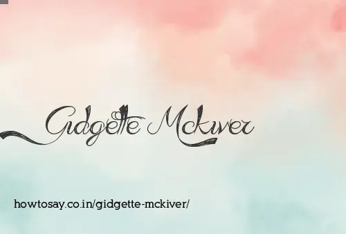 Gidgette Mckiver