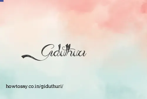 Giduthuri