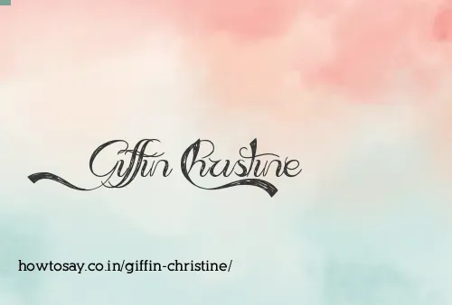 Giffin Christine