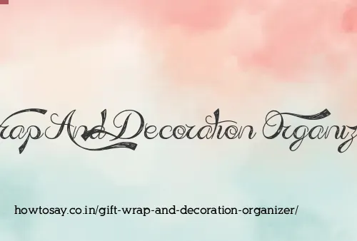 Gift Wrap And Decoration Organizer