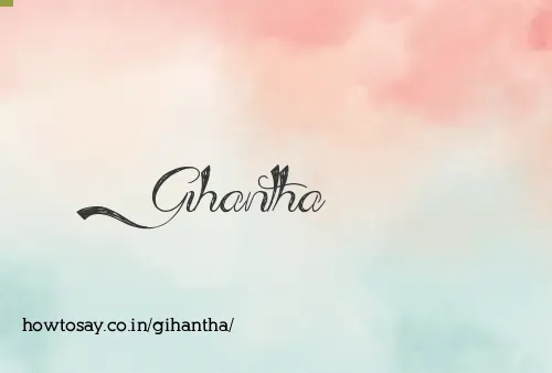 Gihantha