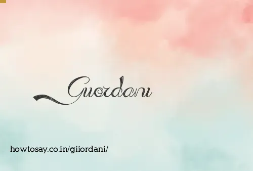 Giiordani