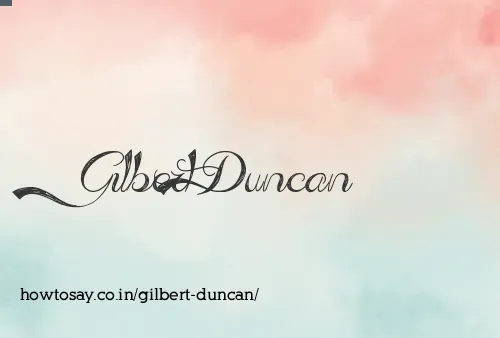 Gilbert Duncan