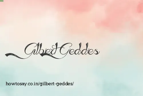 Gilbert Geddes