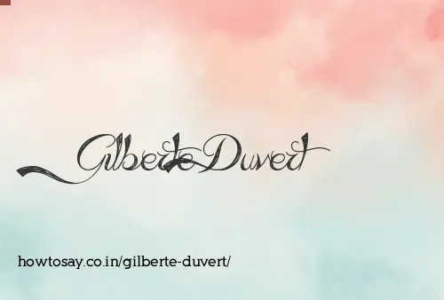 Gilberte Duvert