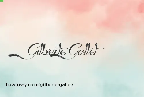 Gilberte Gallet