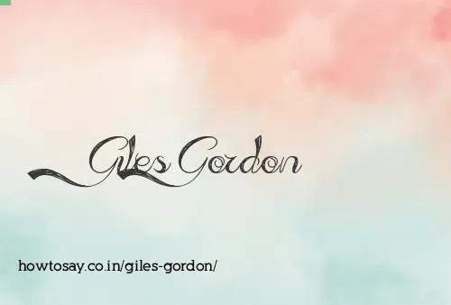 Giles Gordon