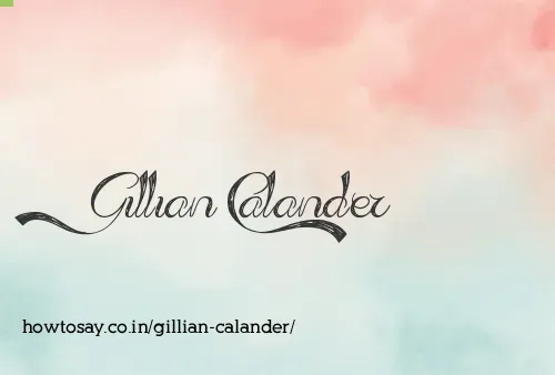Gillian Calander