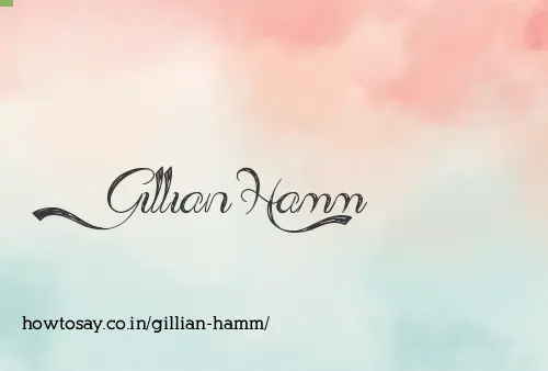 Gillian Hamm