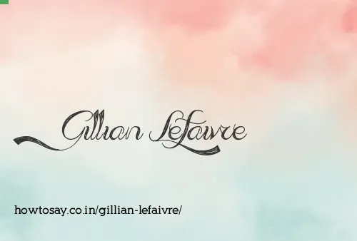 Gillian Lefaivre