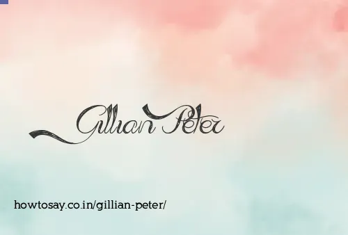 Gillian Peter