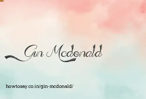 Gin Mcdonald