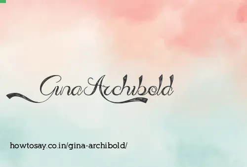 Gina Archibold