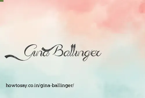Gina Ballinger