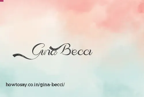 Gina Becci