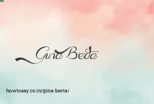 Gina Berta