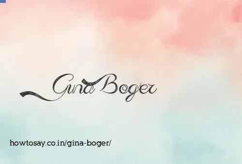 Gina Boger