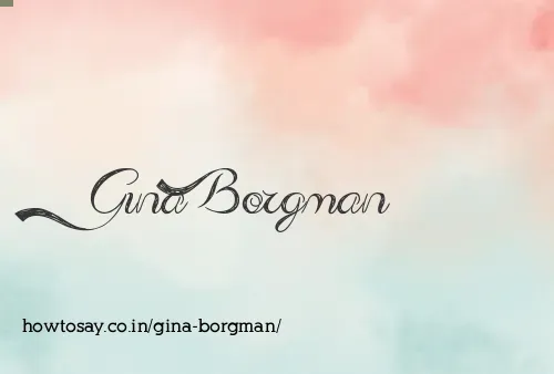 Gina Borgman