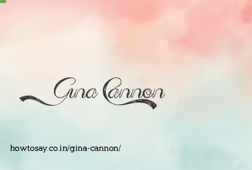 Gina Cannon