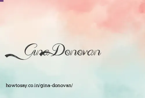 Gina Donovan